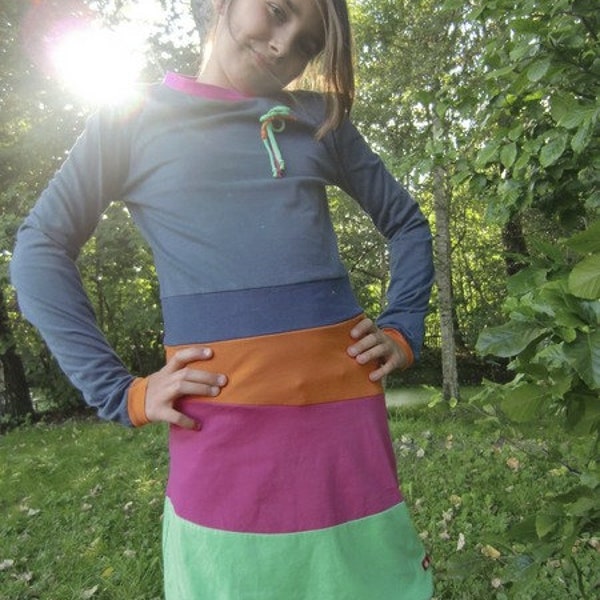 langärmliges Kleid mit Ballonrock VICKY für Mädchen
