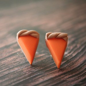 Pumpkin Pie Earrings // Polymer Clay Jewelry