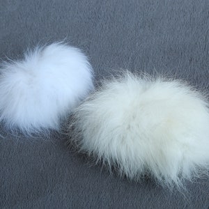 Arctic Fox Tail Poof Keychain