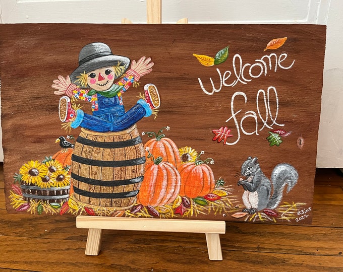 Welcome Fall Farmhouse painting