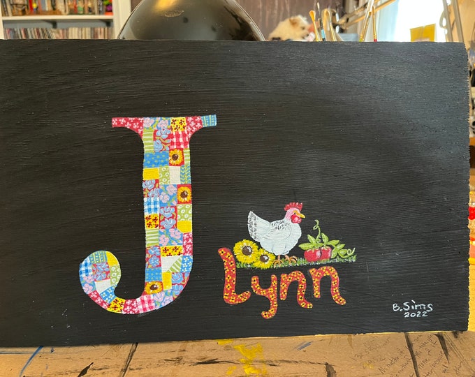Personalized Art initials and interests