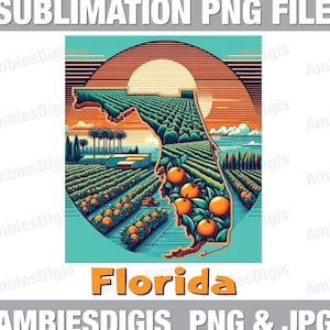 Florida Vintage: Zitrushainen, Florida Farming PNG - SOFORTIGER DOWNLOAD
