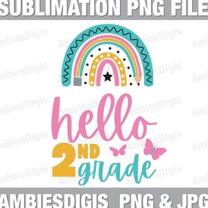 second grade shirt, 2nd grade png, second grade team, 2nd grade shirt girls, hello 2nd grade shirt, second grade png - INSTANT DOWNLOAD
