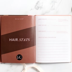 Hair Journal for All Hair Types Natural Hair Care Journal for Black Women, Black Hair Care, Hair Care Gift Refhairence® Hair Journal image 4