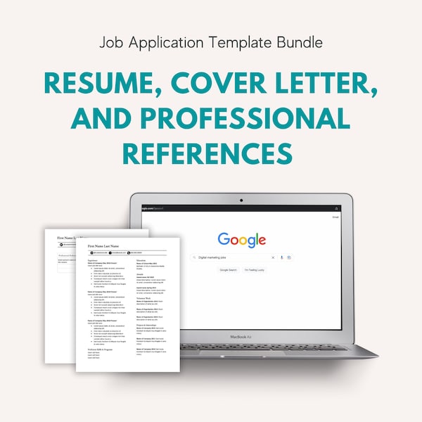 covers app on iphone Resume, Cover Letter, and Professional References Template Bundle in Google Docs