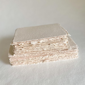Ivory Handmade Paper, Deckled Edges Paper, Torn Edge Paper, Eco Friendly, Handmade in Australia, 100% Cotton Paper, DEPOSIT