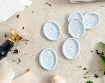 Sky Blue Custom Wax Seals, Luxury Addition to Your Sets, Multiple Colours Available, Monogram Seals, Self-Adhesive Wax Seals