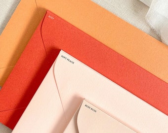 High-quality Premium Paper Envelopes, Terracotta, Rust, Soft Peach, Rudi Nudi, Pack of x50, PLEASE CONTACT us before purchasing