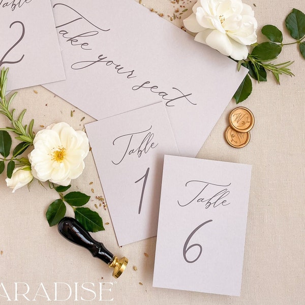 Paris Table Numbers, Wedding Table Cards, Black and Gold Table Numbers, Modern Table Numbers, Printable Table Numbers