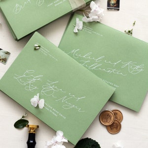 Pear Envelopes White Ink Address Printing, Multiple Colours Available, High Quality Envelopes, PLEASE CONTACT us before purchasing