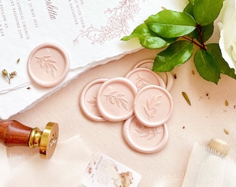 Blush Shimmer Custom Wax Seals, Luxury Addition to Your Sets, Multiple Colours Available, Monogram Seals, Self-Adhesive Wax Seals