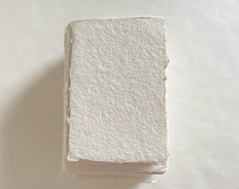 Pearl White Handmade Paper, Deckled Edges Paper, Torn Edge Paper, Eco Friendly, Handmade in Australia, 100% Cotton Paper, DEPOSIT