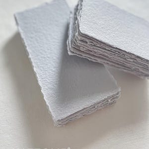 Frost Blue Handmade Paper, Deckled Edges Paper, Torn Edge Paper, Eco Friendly, Handmade in Australia, 100% Cotton Paper, DEPOSIT