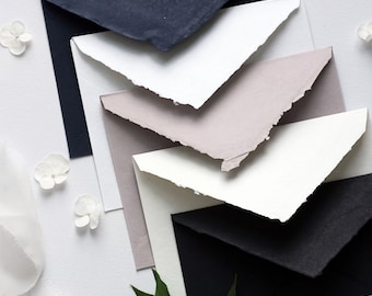 Handmade Paper Envelopes, Wedding Stationery, Handmade Paper, Deckled Edge Paper, Pack of x50, PLEASE CONTACT us before purchasing