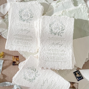 Faire-part de baptême, Faire-parts en papier taché, Faire-parts imprimés, Papier de coton