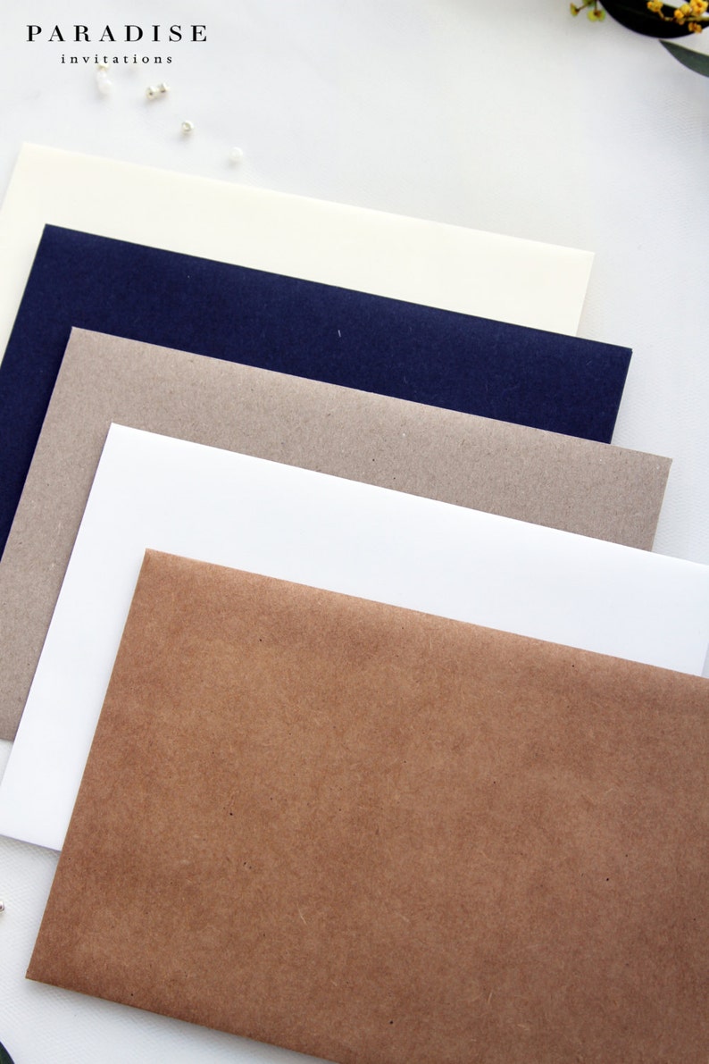 High-quality premium paper envelopes, all colors available, matt or metallics, Pack x50, PLEASE CONTACT us before purchasing image 3