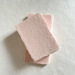 Shrimp Pink Handmade Paper, Deckled Edges Paper, Torn Edge Paper, Eco Friendly, Handmade in Australia, 100% Cotton Paper, DEPOSIT