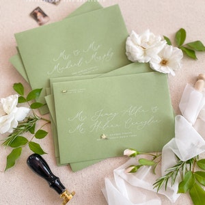 Pear Envelopes White Ink Address Printing, pack of x50, size 130x190, PLEASE CONTACT US before purchasing