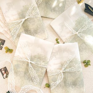 Wedding Invitations | Handmade Cotton Paper | Custom Venue Watercolor Illustration | Wreath Invites | Contact us for a Quote | Qia