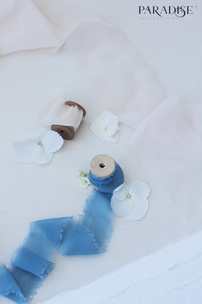 Elegant Ocean Blue Silk Ribbon 10011