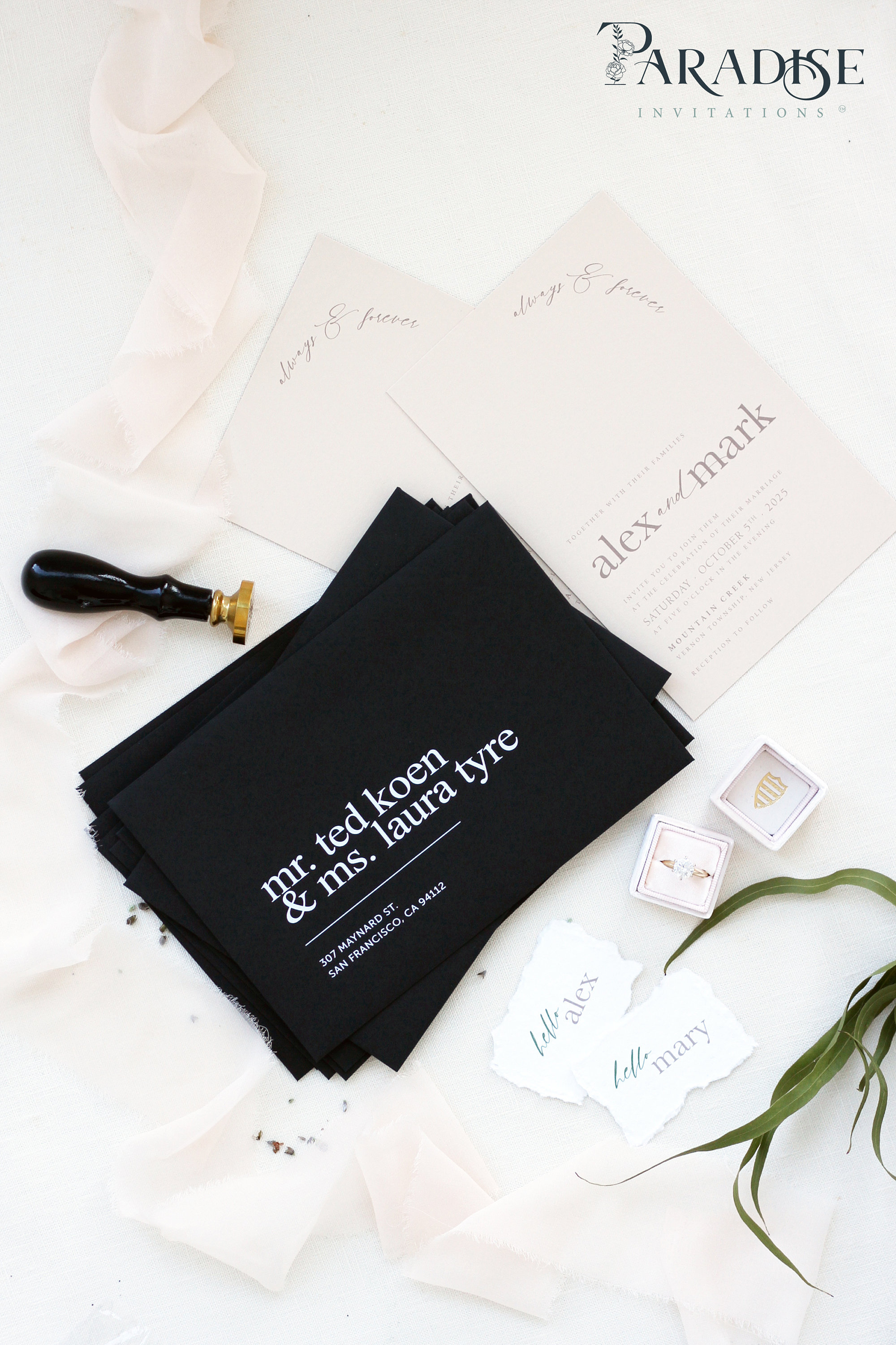 Modern Calligraphy Black Envelopes White Ink Address Printing Etsy