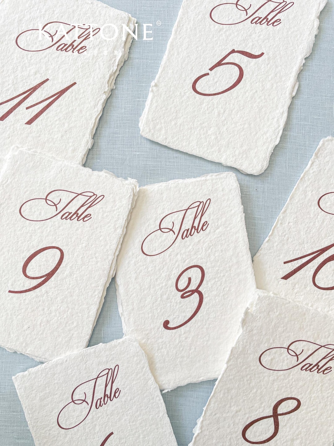 Handmade Paper Table Numbers | Wedding Reception Decor | Dusty Rose ...