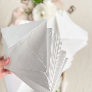 Handgeschept papier enveloppen, bruiloft briefpapier, bruiloft enveloppen, handgeschept papier, NEEM CONTACT met ons op voor de aankoop afbeelding 2
