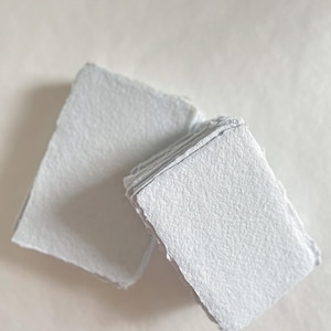 Light Sky Handmade Paper, Deckled Edges Paper, Torn Edge Paper, Eco Friendly, Handmade in Australia, 100% Cotton Paper, DEPOSIT