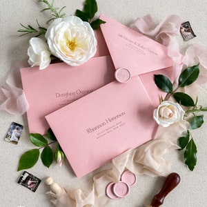 Dusty Pink Envelopes Black Ink Address Printing, High Quality Envelopes, pack of x50, size 130x190, PLEASE CONTACT us before purchasing