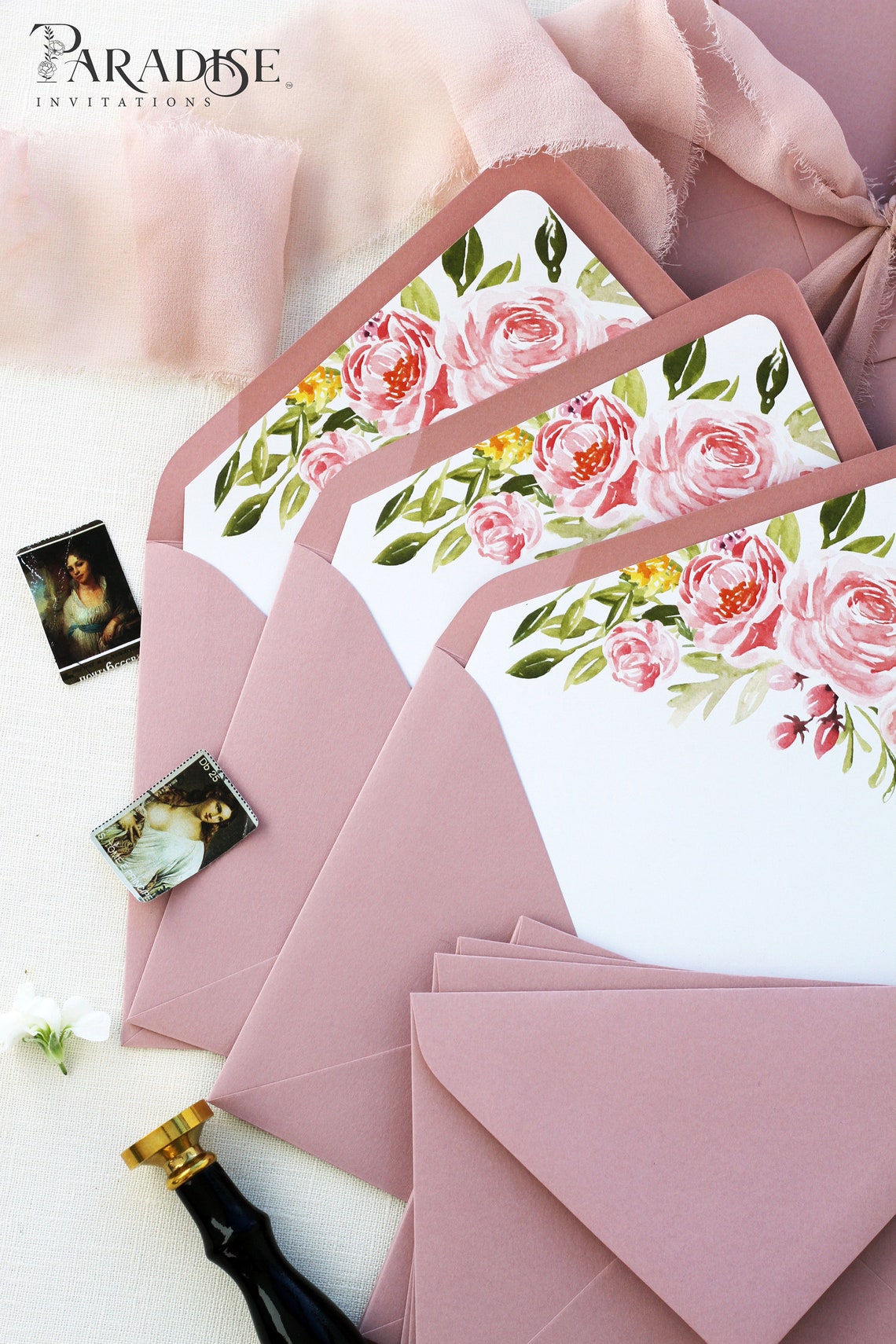 Blush Envelopes and Liners Premium Envelopes Assembled Etsy