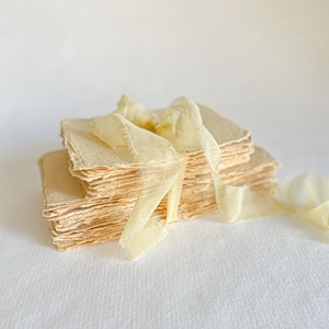 Natural Gold Handmade Paper, Deckled Edges Paper, Torn Edge Paper, Eco Friendly, Handmade in Australia, 100% Cotton Paper, DEPOSIT