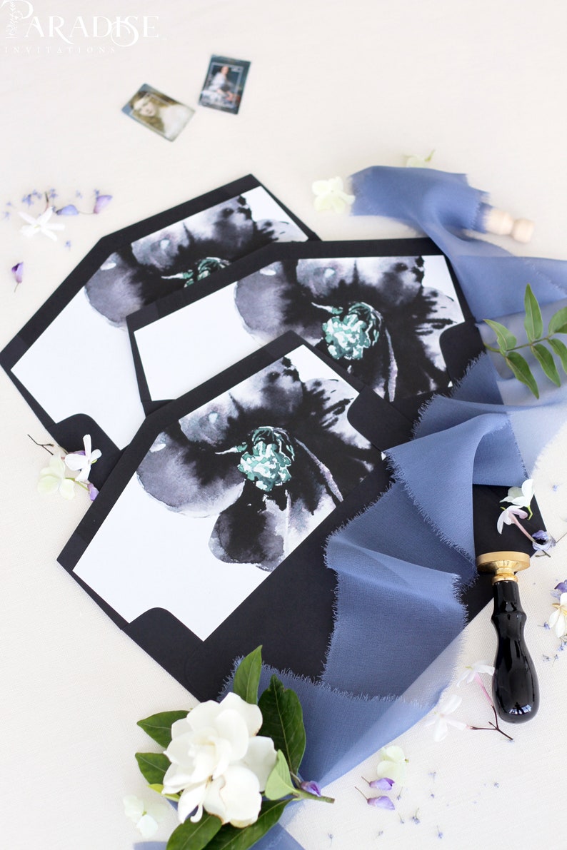 Dramatic Envelope Liners, Black Envelopes, Assembled Envelopes, Pack of x50, Custom numbers shops welcome, PLEASE CONTACT US before purchasing