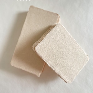 Hazelnut Handmade Paper, Deckled Edges Paper, Torn Edge Paper, Eco Friendly, Handmade in Australia, 100% Cotton Paper, DEPOSIT