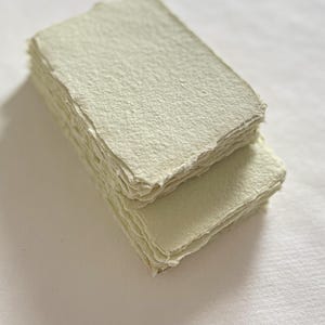 Lime Handmade Paper, Deckled Edges Paper, Torn Edge Paper, Eco Friendly, Handmade in Australia, 100% Cotton Paper, DEPOSIT