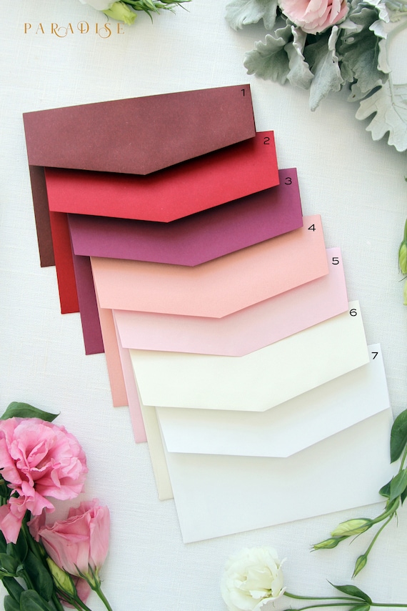 High-quality premium paper envelopes, burgundy envelopes red envelopes ivory envelope blush envelopes, PLEASE CONTACT us before purchasing