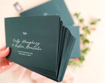 Emerald Envelopes and White Ink Priting, Wedding Stationery, Size: 130x190mm, Pack of x50, PLEASE CONTACT us before purchasing