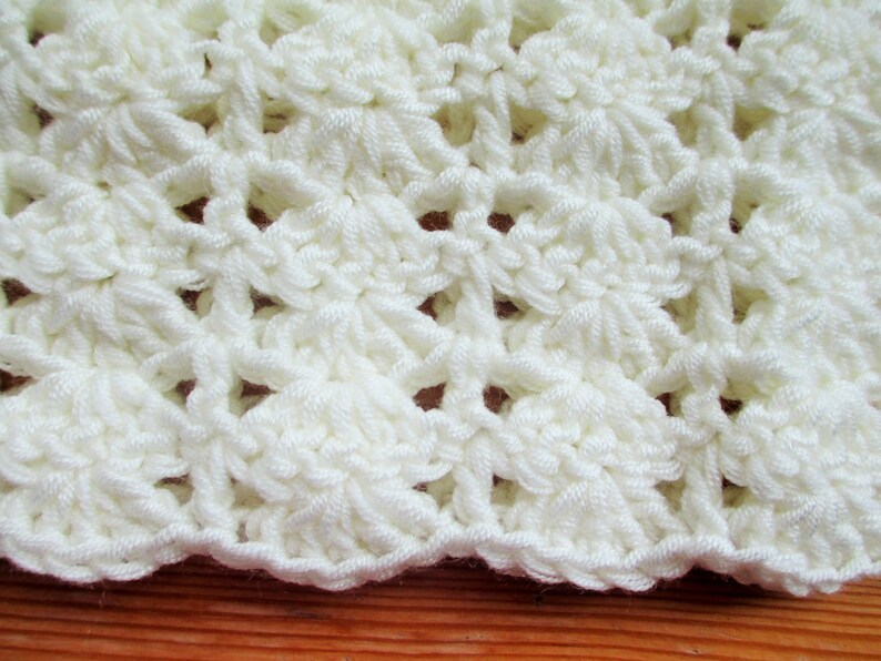 Crochet Baby Dress 3-6 months Ivory Cream Baby Shower Gift Baby Announcement