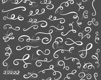 Wirbel und Schnörkel, Vintage-Ornament-Element, Clip Art, Grafikdesign, Dateien: Eps.10 | Png