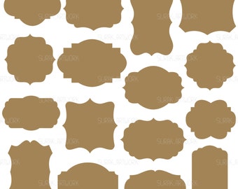Ramvektor, Ramklippkonst, grafisk design, Digitala etiketter, Filer: Eps.10 | Png