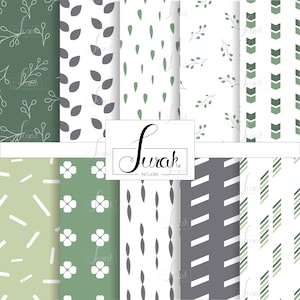 10 Seamless Pattern, Vector Design, Background Patterns, Digital Paper, Graphic Design, Digital Item, Files : Eps.10 | Jpeg