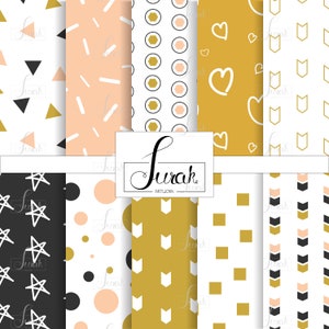 10 Seamless Pattern, Vector Design, Background Patterns, Digital Paper, Graphic Design, Digital Item, Files : Eps.10 | Jpeg