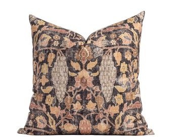 Dark Botanical Throw Pillow Covers Bird Cushion for Sofa Gold Pink Black Toss Pillow Designer Cushions Print Pink Decorative Bed Euro Sham