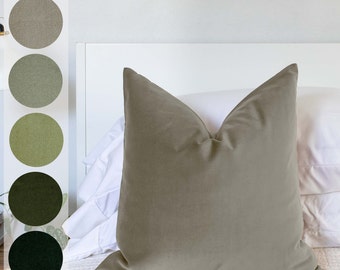 Green Velvet Pillow Covers Luxury Double sided Velvet Choose From 5 Shades of Green