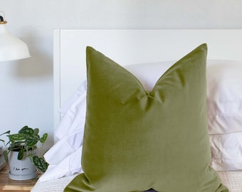 Fern Velvet Throw Pillow Covers Luxury Velvet Double-sided Lumbars & 26 Euro Sham Available