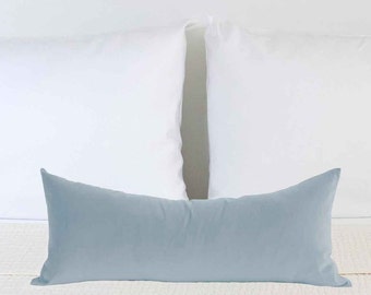 Dusty Blue Pillow Light Blue Velvet Lumbar Rectangular French Blue Baby Nursery Cushion Long Skinny Throw Pillow Textured Plush Pillowcase Etsy