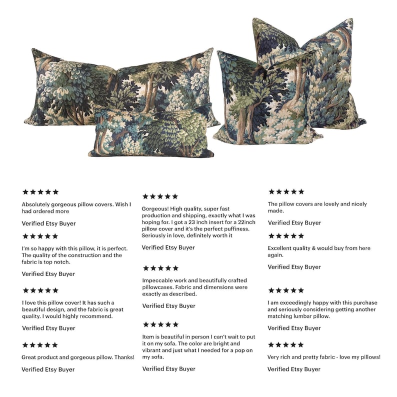 Moody Decor Sofa Pillow Cover Dark Academia Inspired Cushion Dark Cottagecore Throw Pillow Cover Forest Tapestry Decor Decorative Cushion image 8