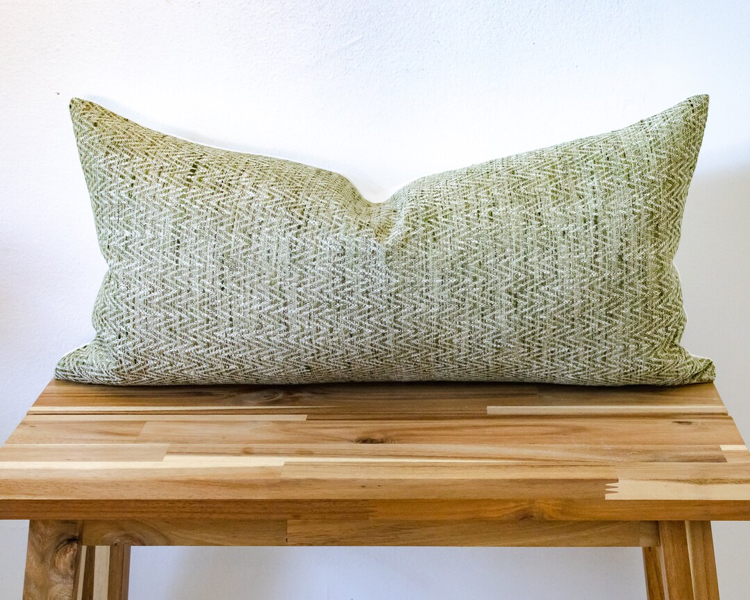 Moss Green Modern Fall Lumbar Pillow Cover 20x20 Pillow Etsy