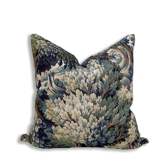 Moody Decor Sofa Pillow Cover Dark Academia Inspired Cushion Dark Cottagecore Throw Pillow Cover Forest Tapestry Decor Decorative Cushion