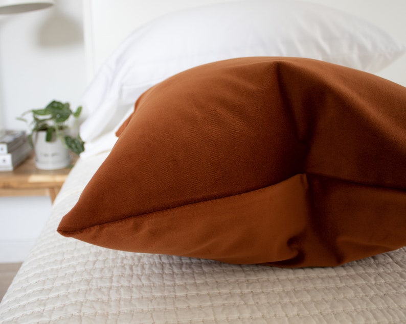 Rust Velvet Throw Pillow Covers Luxury Velvet Doublesided Etsy
