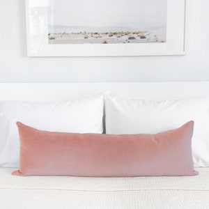 Blush Velvet Throw Pillow Covers Luxury Velvet Double-sided Lumbars & 26 Euro Sham Available